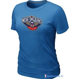 T-Shirt NBA Pas Cher Femme New Orleans Pelicans Bleu