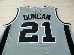 Maillot NBA Pas Cher San Antonio Spurs Tim Duncan 21 Gris