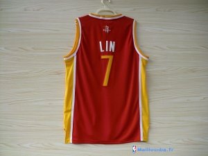 Maillot NBA Pas Cher Houston Rockets Jeremy Lin 7 Retro Rouge