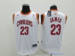 Maillot NBA Pas Cher Cleveland Cavaliers Junior LeBron James 23 Blanc