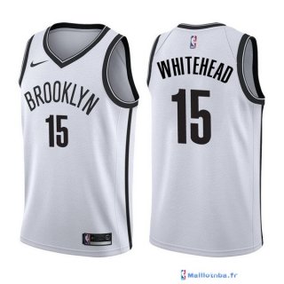 Maillot NBA Pas Cher Brooklyn Nets Isaiah Whitehead 15 Blanc Association 2017/18