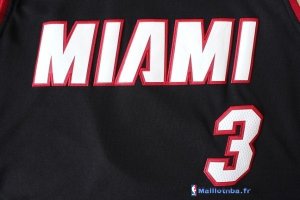 Maillot NBA Pas Cher Miami Heat Dwyane Wade 3 Miami Noir