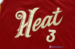 Maillot NBA Pas Cher Noël Miami Heat Wade 3 Rouge