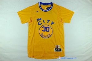 Maillot NBA Pas Cher Golden State Warriors Stephen Curry 30 City Jaune MC