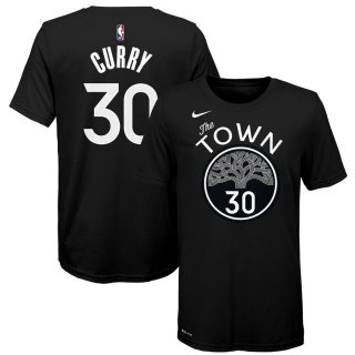 Golden State Warriors Stephen Curry Nike Black 2019/20 City Edition Name & Number T-Shirt