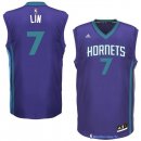 Maillot NBA Pas Cher Charlotte Hornets Jeremy Lin 7 Bleu