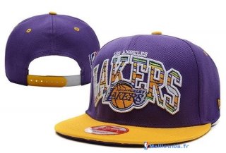 Bonnet NBA Los Angeles Lakers 2016 Pourpre Jaune 2