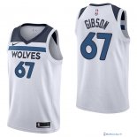 Maillot NBA Pas Cher Minnesota Timberwolves Taj Gibson 67 Blanc Association 2017/18