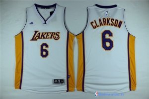 Maillot NBA Pas Cher Los Angeles Lakers Jordan Clarkson 6 Blanc