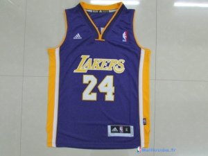 Maillot NBA Pas Cher Los Angeles Lakers Junior Kobe Bryant 24 Pourpre