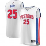 Detroit Pistons Derrick Rose Fanatics Branded White Fast Break Replica Player Team Jersey - Association Edition
