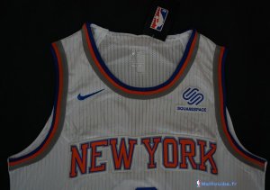 Maillot NBA Pas Cher New York Knicks Kristaps Porzingis 6 Blanc Association 2017/18