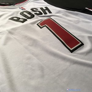 Maillot NBA Pas Cher Miami Heat Chris Bosh 1 Retro Blanc