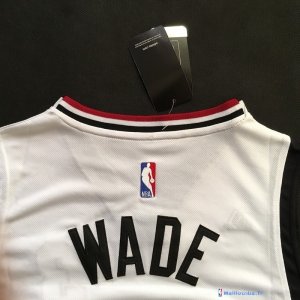 Maillot NBA Pas Cher Miami Heat Dwyane Wade 3 Retro Blanc