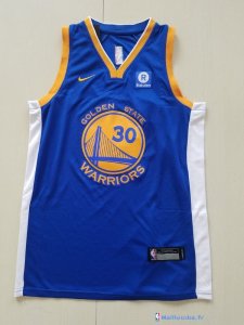 Maillot NBA Pas Cher Golden State Warriors Junior Stephen Curry 30 Ensemble Complet Bleu 2017/18