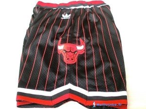 Pantalon NBA Pas Cher Chicago Bulls Adidas Noir Bande
