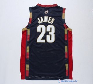 Maillot NBA Pas Cher Cleveland Cavaliers LeBron James 23 Retro Dentelle Bleu