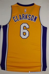 Maillot NBA Pas Cher Los Angeles Lakers Jordan Clarkson 6 Jaune