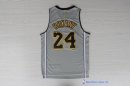 Maillot NBA Pas Cher Los Angeles Lakers Kobe Bryant 24 Gris Jaune