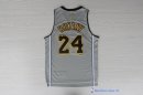 Maillot NBA Pas Cher Los Angeles Lakers Kobe Bryant 24 Gris Jaune