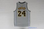 Maillot NBA Pas Cher Los Angeles Lakers Kobe Bryant 24 Gris Jaune