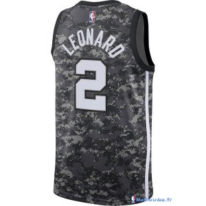 Maillot NBA Pas Cher San Antonio Spurs Kawhi Leonard 2 Nike Camouflage Ville 2017/18