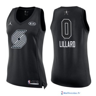 Maillot NBA Pas Cher All Star 2018 Femme Damian Lillard 0 Noir