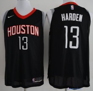 Maillot NBA Pas Cher Houston Rockets James Harden 13 Noir Statement 2017/18