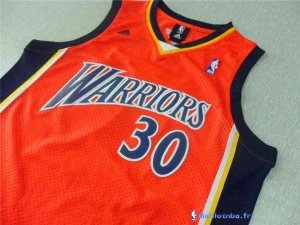 Maillot NBA Pas Cher Golden State Warriors Stephen Curry 30 Retro Orange