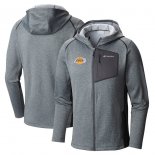 Los Angeles Lakers Columbia Gray Jackson Creek Full-Zip Hoodie