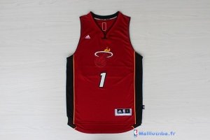 Maillot NBA Pas Cher Noël Miami Heat Chris 1 Rouge