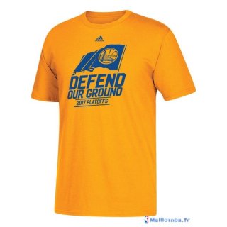 T-Shirt NBA Pas Cher 2017 Playoffs Participant Slogan Golden State Warriors