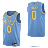 Maillot NBA Pas Cher Los Angeles Lakers Kyle Kuzma 0 Retro Bleu 2017/18