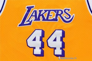 Maillot NBA Pas Cher Los Angeles Lakers Jerry West 44 Jaune