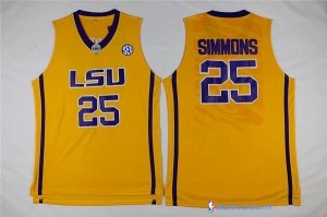 Maillot NCAA Pas Cher LSU Bobby Simmons 25 Jaune