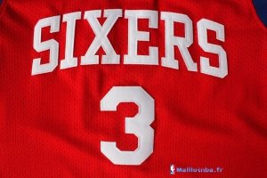 Maillot NBA Pas Cher Philadelphia Sixers Allen Iverson 3 Rouge