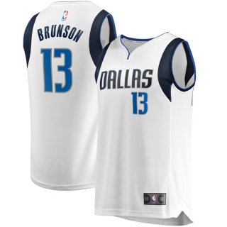 Dallas Mavericks Jalen Brunson Fanatics Branded White Fast Break Replica Player Jersey - Association Edition