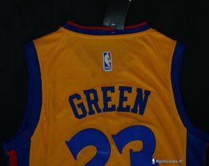 Maillot NBA Pas Cher Golden State Warriors Draymond Green 23 Jaune Ville 2017/18
