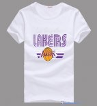 T-Shirt NBA Pas Cher Los Angeles Lakers Blanc 1