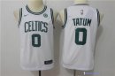 Maillot NBA Pas Cher Boston Celtics Junior Jayson Tatum 0 Blanc 2017/18