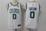 Maillot NBA Pas Cher Boston Celtics Junior Jayson Tatum 0 Blanc 2017/18