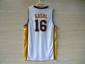 Maillot NBA Pas Cher Los Angeles Lakers Pau Gasol 16 Blanc