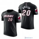 Maillot Manche Courte Miami Heat Justise Winslow 20 Noir 2017/18