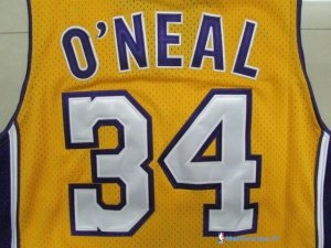 Maillot NBA Pas Cher Los Angeles Lakers Shaquille O'Neal 34 Jaune