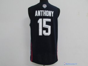 Maillot NBA Pas Cher USA 2016 Carmelo Anthony 15 Bleu