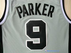 Maillot NBA Pas Cher San Antonio Spurs Tony Parker 9 Gris