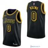 Maillot NBA Pas Cher Los Angeles Lakers Kyle Kuzma 0 Nike Noir Ville 2017/18