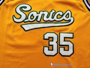 Maillot NBA Pas Cher Seattle Supersonics Kevin Durant 35 Retro Jaune