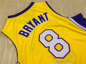 Maillot NBA Pas Cher Los Angeles Lakers Kobe Bryant 8 Jaune Pourpre