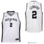 Maillot NBA Pas Cher San Antonio Spurs Junior Kawhi Leonard 2 Blanc Association 2017/18